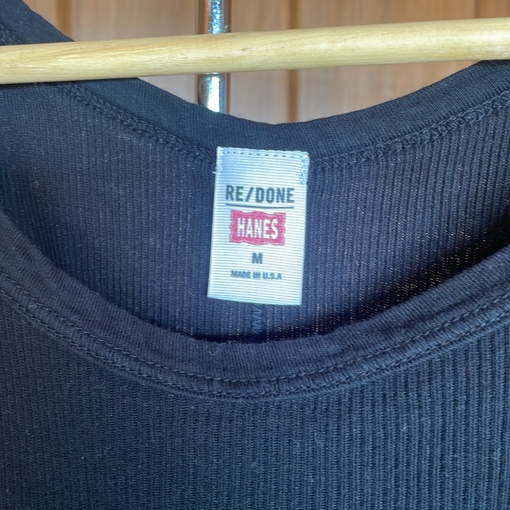 Hanes x RE/DONE Ribbed Tank Size Medium Black - Picture 2 of 7